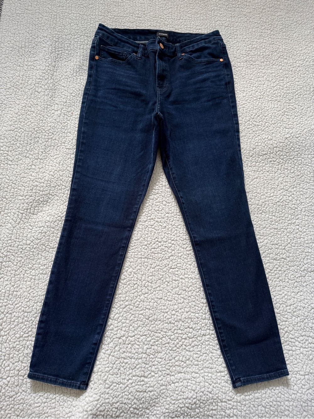 Express Women's Dark Blue Skinny Jeans size M